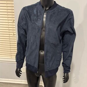 Men's Navy Suede Jacket
